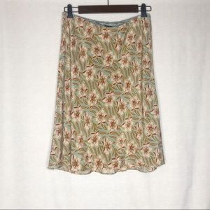 GAP | 100% silk flower print summer skirt | Size 8